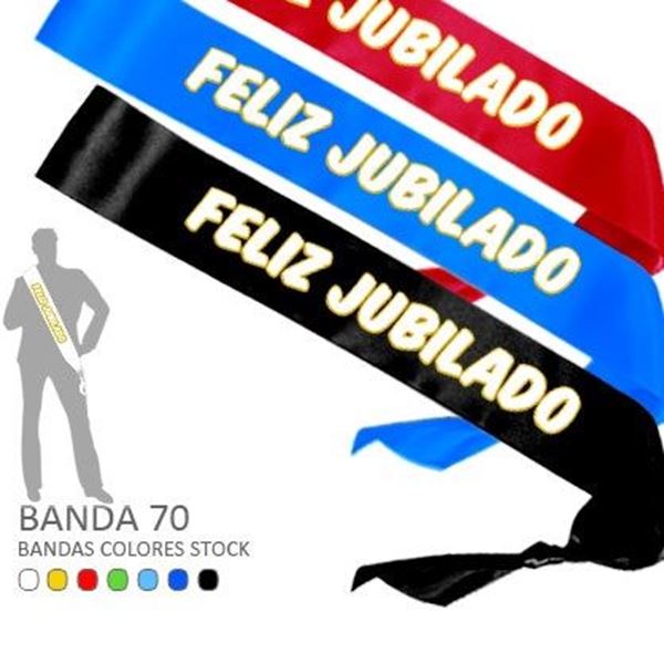 Imagen de Banda Feliz Jubilado Tela (1ud)