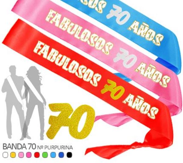 Imagen de Banda Fabulosos 70 Años Tela