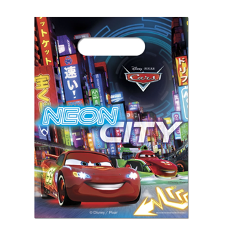 Imagen de Bolsas Chuches Cars Disney Neón City plástico (6 unidades)