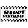 Imagen de Bandera de Carreras Racing Happy Birthday (150cm)