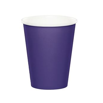 Picture of Vasos Morado cartón 266ml (8 unidades)