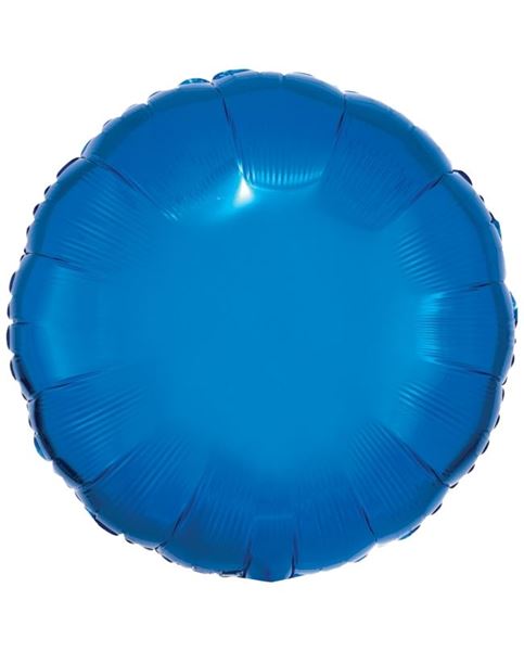 Imagen de Globo Círculo Azul Metal (43cm)