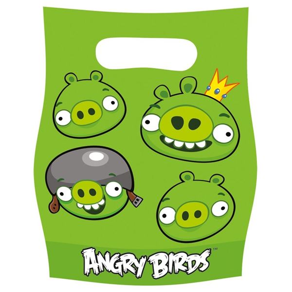 Imagen de Bolsas Chuches Angry Birds plástico (6 unidades)