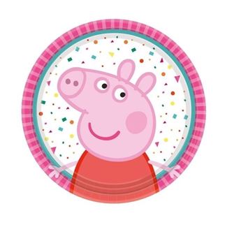 Imagen de Platos de Peppa Pig Fiesta cartón 18cm (8 unidades)