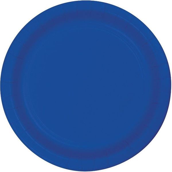 Imagens de Platos Azul Cobalto cartón 23cm (8 uds.)