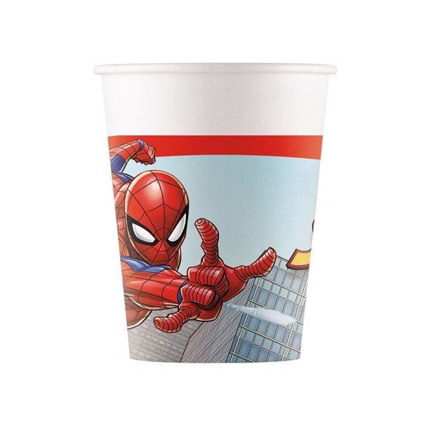 Imagen de Vasos de Spiderman cartón (8 unidades)