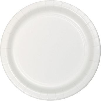 Picture of Platos Blancos cartón 23cm (8 unidades)