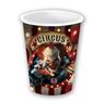 Imagen de Vasos Payaso Circo Terror cartón 240ml (6 unidades)