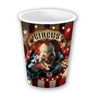 Imagen de Vasos Payaso Circo Terror cartón 355ml (6 unidades)