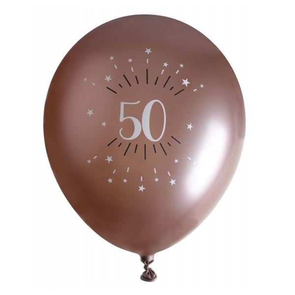 Globos 50 Cumpleaños Rosa Dorado Sparkling (6)✔️ por sólo 4.05 €. Envío en  24h. Tienda Online. . ✓. Artículos de  decoración para Fiestas.