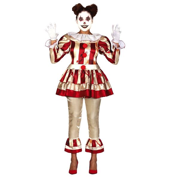 Disfraz Payaso Circo Aterrador Mujer (Talla 38-40)✔️ por sólo 30,56 €.  Envío en 24h. Tienda Online. . ✓. Artículos  de decoración para Fiestas.