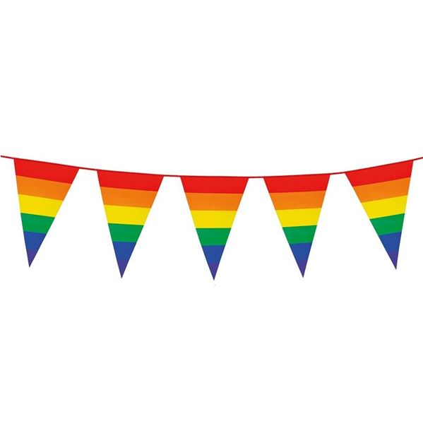 Picture of Banderín Orgullo LGBT de 45cm de plástico (8m)