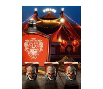 Imagen de Vasos Chupito Payaso Circo Terror Plástico Duro (3 unidades)