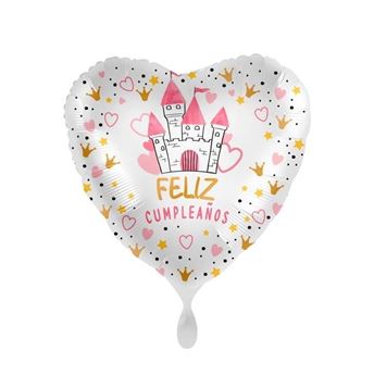 Imagens de Globo Corazón Feliz Cumpleaños Princesas (43cm)
