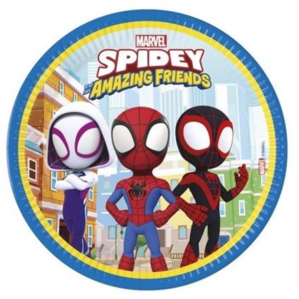 Picture of Platos de Spidey y Amigos cartón 23cm (8 unidades)