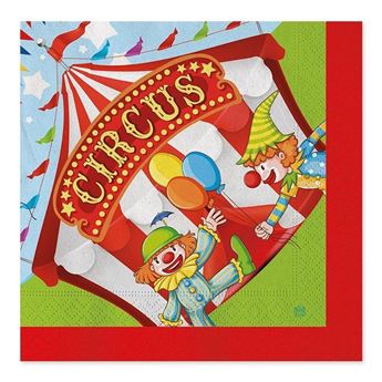 Imagen de Servilletas Circo Party Infantil papel 33cm (20 unidades)