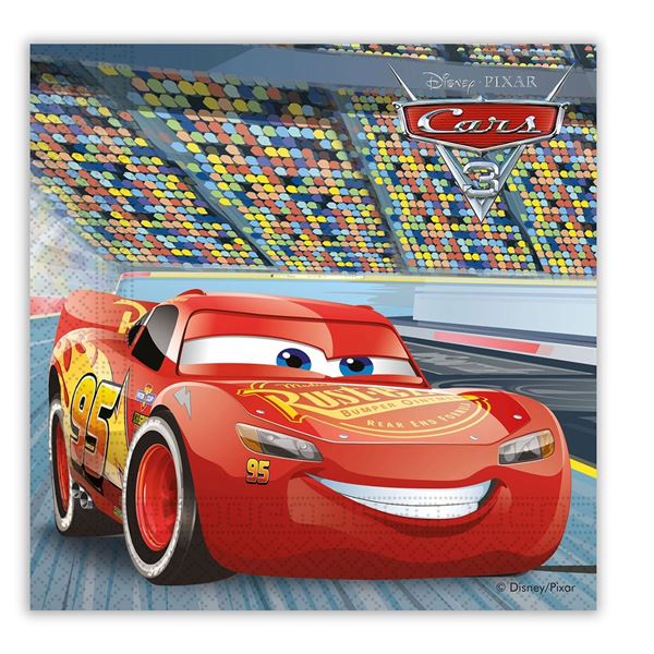 Imagen de Servilletas Cars Disney papel 33cm (20 unidades)