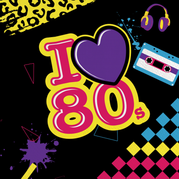 Imagen de Servilletas I Love 80's papel (20 uds.)