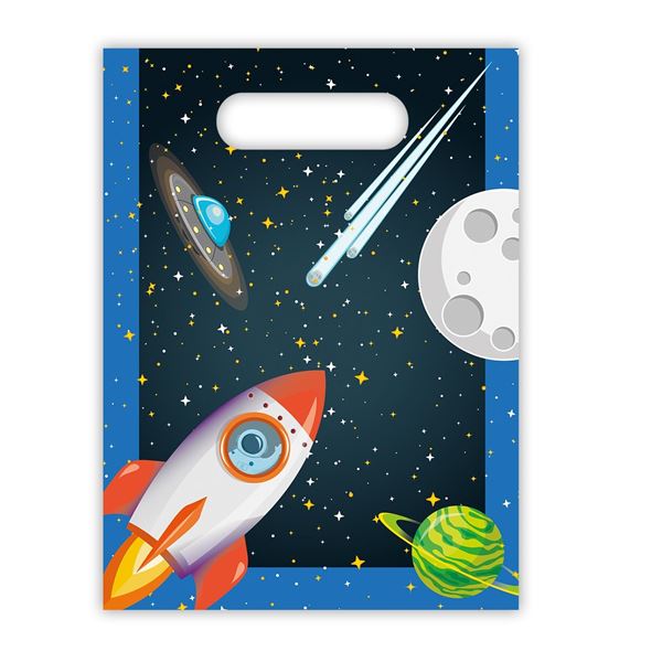Bolsas Chuches Cohete Espacial Infantil plástico (6 uds)✔️ por sólo 1,08 €.  Envío en 24h. Tienda Online. . ✓. Artículos  de decoración para Fiestas.