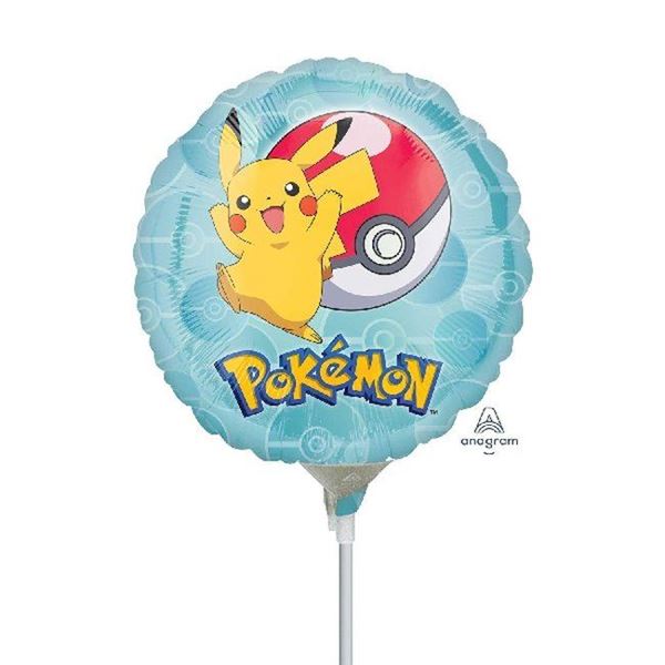 Globo de Pokémon inflado con palito 23cm✔️ por sólo 2,66 €. Envío en 24h.  Tienda Online. . ✓. Artículos de decoración  para Fiestas.