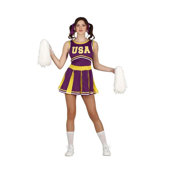 Disfraz animadora niña - Vestido con Pompones para Halloween y Fiestas de  Disfraces - Disfraz Carnaval : : Juguetes y juegos