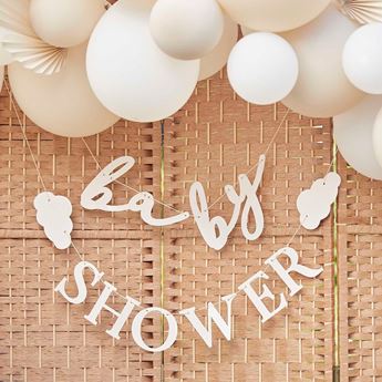 Decoraciones para baby shower para niña, decoración de baby shower de color  rosa y dorado, es un banner de baby shower, abanico de flores de papel,  globo, el mejor juego de decoraciones