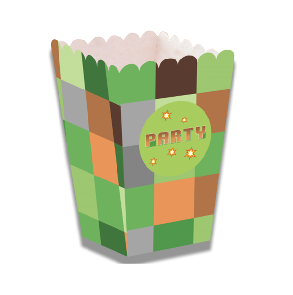 Imagen de Caja Palomitas Mini Minecraft cartón (1 unidad)