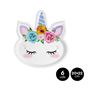 Imagen de Platos Unicornio Carita cartón 22cm (6 uds.)