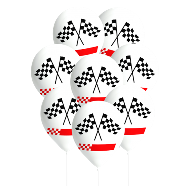 Imagen de Globos Carreras de Coches Látex (8 unidades)