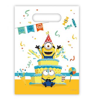 Imagen de Bolsas Chuches Minions Fiesta plástico (6 unidades)