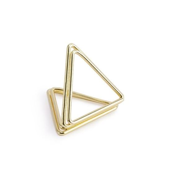 Imagens de Marcasitios Triángulos Dorados Elegantes metal (10 unidades)