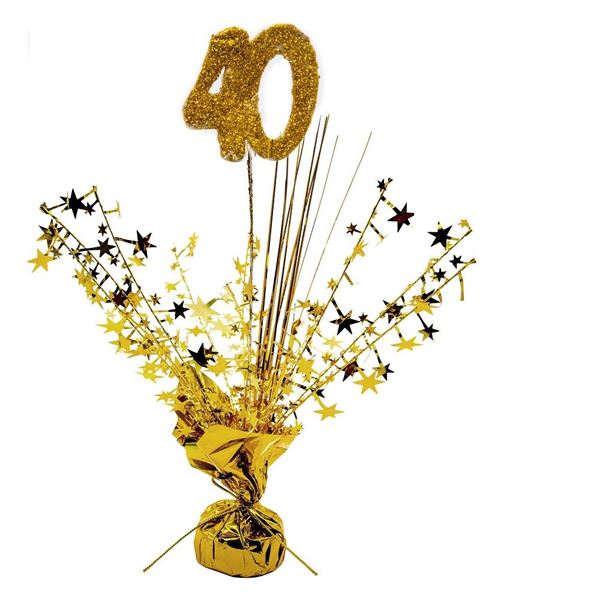 Decoración De 40 Cumpleaños Globos De Oro Negro40 Aniversari
