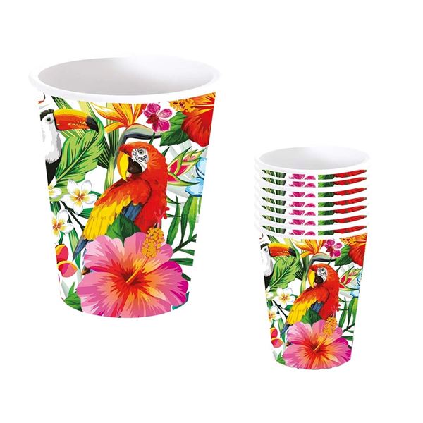 Imagens de Vasos Hawaii cartón (6 unidades)