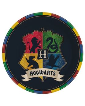 Imagen de Platos Harry Potter Casas Hogwarts cartón 23cm (8 uds.)