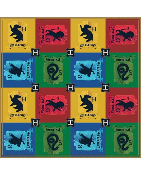 Imagen de Servilletas Harry Potter Casas Hogwarts papel 33cm (16 unidades)