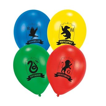 Imagen de Globos Harry Potter Casas Hogwarts Látex (6 unidades)