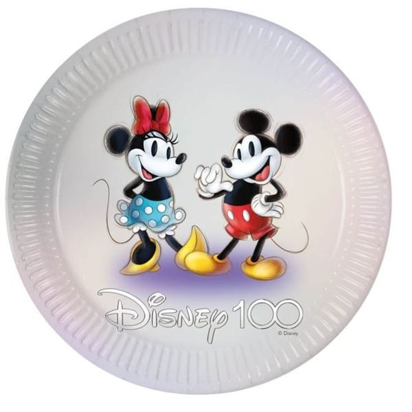 Platos Disney Aniversario 100 años cartón (8 uds)✔️ por sólo 3