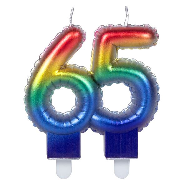 Imagens de Vela 65 Cumpleaños Multicolor
