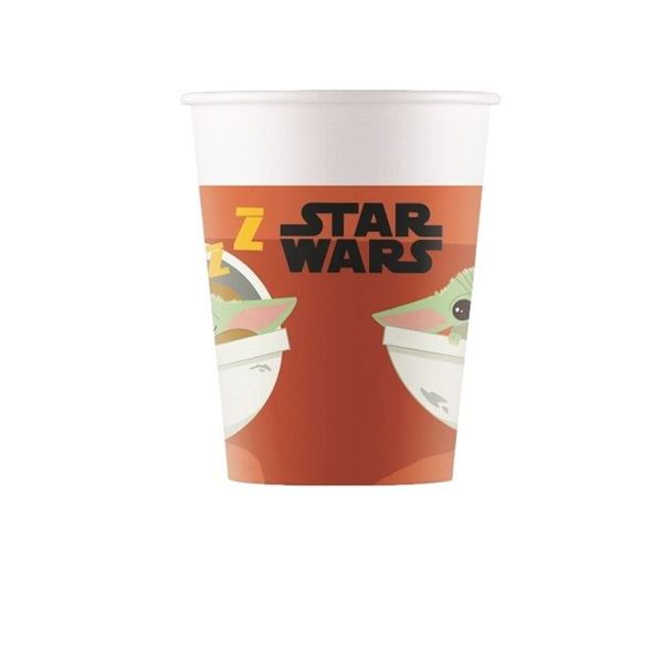 Imagen de Vasos de Star Wars The Mandalorian papel 33cm (8 unidades)