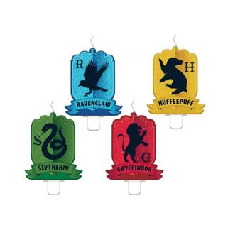 Imagen de Velas de Harry Potter Escudos Casas (4 unidades)