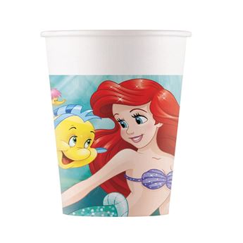 Imagen de Vasos de la Sirenita Ariel Disney cartón 200ml (8 unidades)