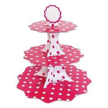 Picture of Stand Fucsia Lunares cartón (35cm)