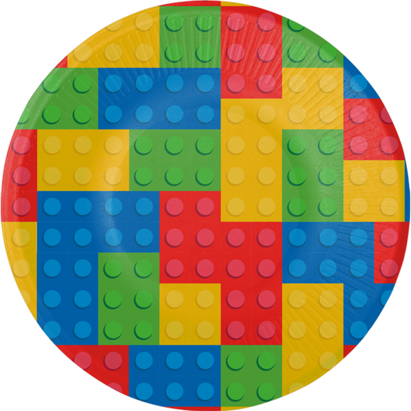 Imagen de Platos de LEGO Bloques cartón 23cm (8 uds.)