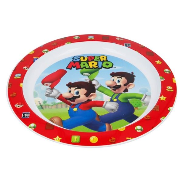 Picture of Plato de Super Mario Bros y Luigi Plástico Duro Reutilizable 22cm (1 unidad)