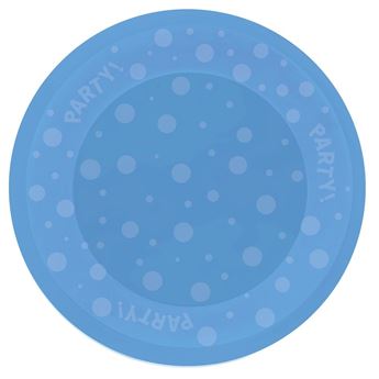 Picture of Plato Azul plástico Reutilizable (21cm) 