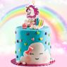 Imagen de Vela Tarta Decorativa Unicornio 2D 7,5 cm