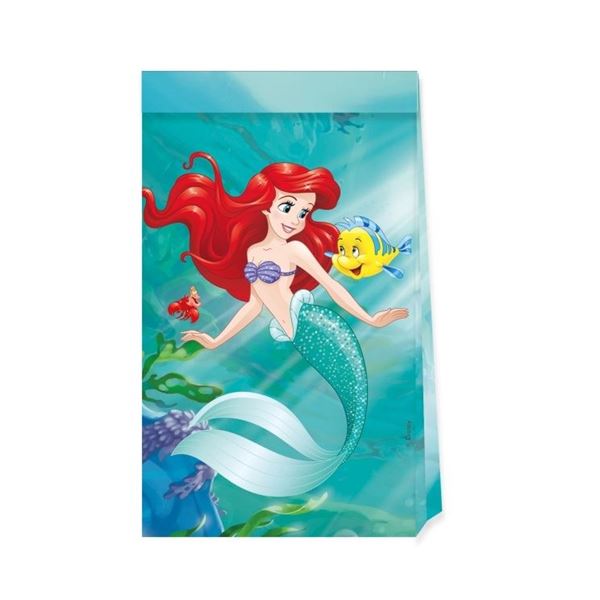 Imagen de Bolsas Chuches Ariel La Sirenita Disney papel (4 unidades)