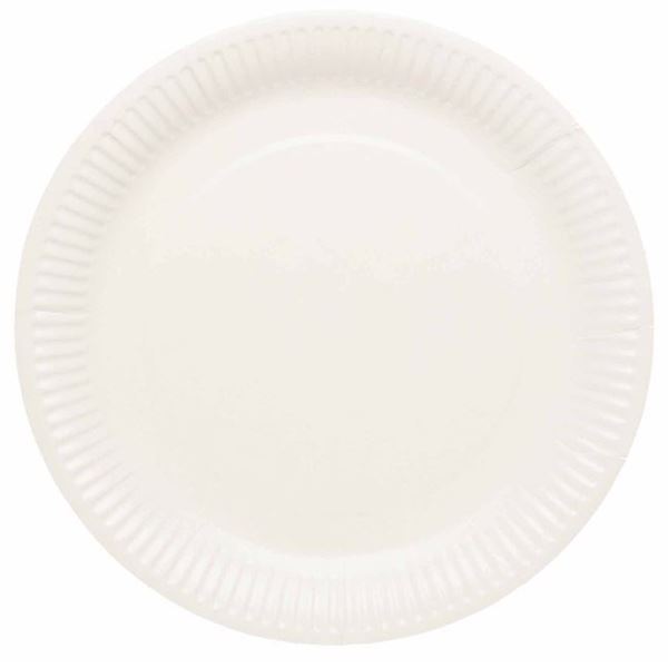 Imagen de Platos Blanco Coco cartón 23cm (8 uds.)