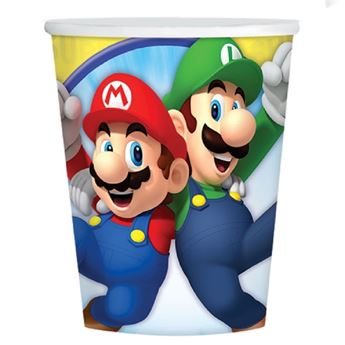 Picture of Vasos de Super Mario Bros cartón (8 unidades)