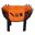 Imagen de Bol Naranja Halloween con Soporte (26cm)